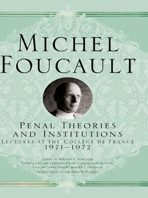 cover image of Penal Theories and Institutions